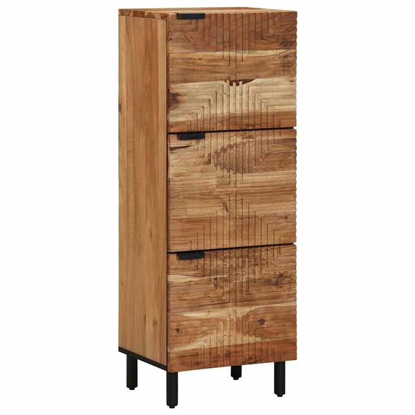 vidaXL Highboard Pr&iacute;rodn&aacute; 40 x 33,5 x 110 cm Pevn&eacute; ak&aacute;ciov&eacute; drevo