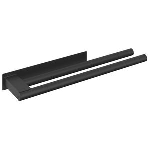vidaXL Držiak na uter&aacute;ky Čierna 40 x 9 x 4 cm Nehrdzavej&uacute;ca oceľ