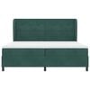 vidaXL Posteľ s pružinov&yacute;m r&aacute;mom Tmavozelen&aacute; 200 x 200 cm Zamat