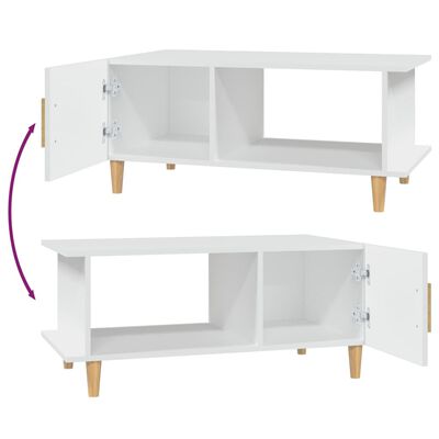 vidaXL Konferenčný stolík biely 90x50x40 cm kompozitné drevo