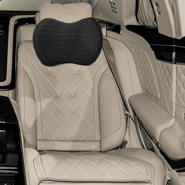 vidaXL Vank&uacute;&scaron; na krk Čierny 30,5 x 21,5 x 13 cm Pam&auml;ťov&aacute; pena