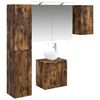 vidaXL Set kabinetov do k&uacute;peľne 5 pcs Dymov&yacute; dub 50 x 14,5 x 70 cm
