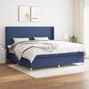 vidaXL Boxspring posteľ s matracom modr&aacute; 200x200 cm l&aacute;tka