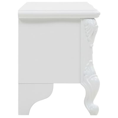 vidaXL Konferenčný stolík biely 115x35x45 cm