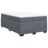 vidaXL Posteľný rám boxspring s matracom tmavosivý 90x190 cm zamat