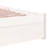 vidaXL Posteľný rám, biely, drevený masív 90x190 cm, jednolôžko