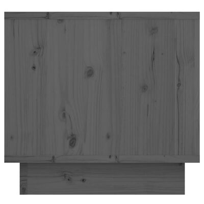 vidaXL Nočné stolíky 2 ks sivé 35x34x32 cm masívne borovicové drevo