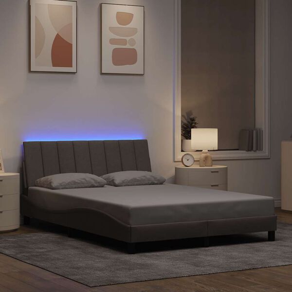 vidaXL R&aacute;m postele bez matraca Hanko sivohned&aacute; 120x200 cm l&aacute;tka