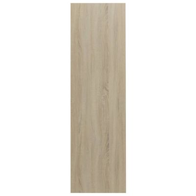 vidaXL Knižnica, biela a dub sonoma 97,5x29,5x100 cm, kompozitné drevo