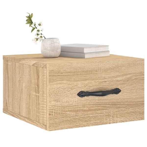 vidaXL N&aacute;stenn&eacute; nočn&eacute; stol&iacute;ky 2 ks dub sonoma 35x35x20 cm