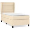 vidaXL Posteľn&yacute; r&aacute;m boxsping s matracom kr&eacute;mov&yacute; 80x200 cm l&aacute;tka