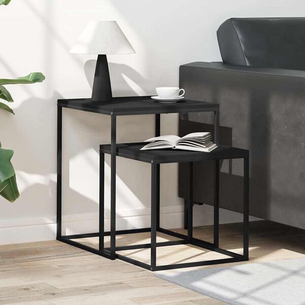 vidaXL Sada konferenčn&yacute;ch stol&iacute;kov 2 ks spracovan&eacute; drevo a kov