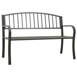 vidaXL Z&aacute;hradn&aacute; lavica siv&aacute; 120 cm oceľ