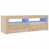 vidaXL TV skrinka s LED svetlami dub sonoma 120x35x40 cm