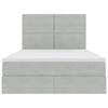 vidaXL Postel s &uacute;ložn&yacute;m prostorem a matrac&iacute; Svetlosiv&aacute; 140 x 190 cm