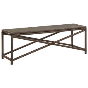 vidaXL Z&aacute;hradn&aacute; lavička hned&aacute; 120 cm polyratanov&aacute;