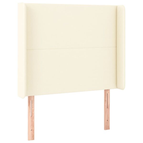 vidaXL Čelo postele so z&aacute;hybmi kr&eacute;mov&yacute; 93x16x118/128 cm umel&aacute; koža