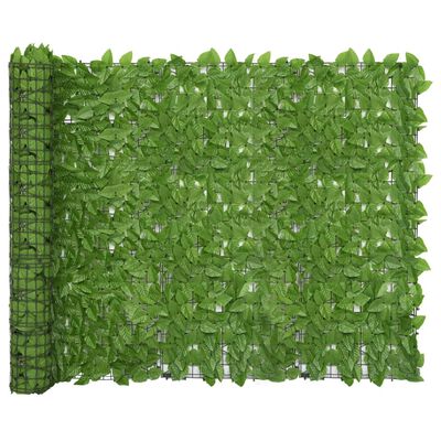 vidaXL Balkónová markíza so zelenými listami 600x150 cm