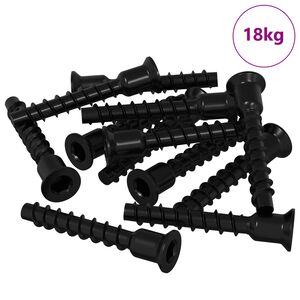vidaXL Z&aacute;suvkov&aacute; skrutka s hlavou 3072 pcs Čierna 7 x 40 mm Železo