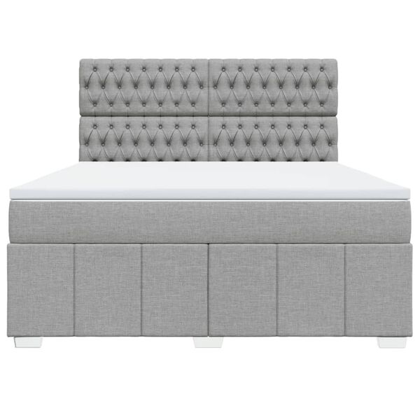 vidaXL Boxspring posteľ s matracom bledosiv&aacute; 180x200 cm l&aacute;tka