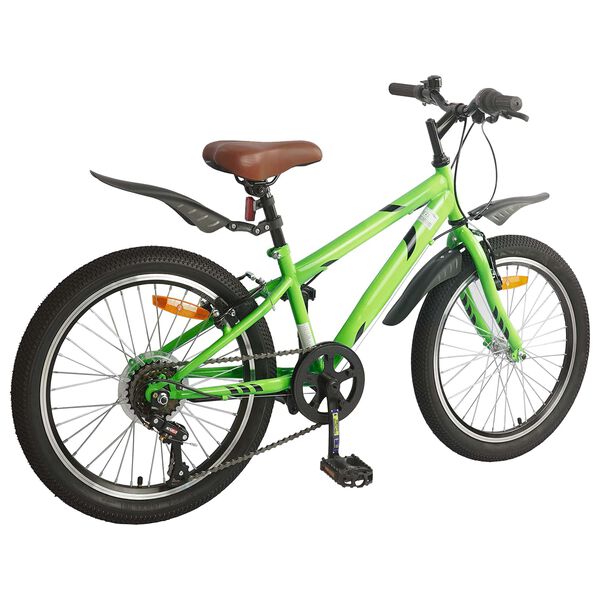 vidaXL Detsk&eacute; Kolo 24 Palcov 6-Speed pre 8-12 rokov Zelen&aacute;