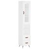 vidaXL Vysoká skrinka biela 34,5x34x180 cm spracované drevo