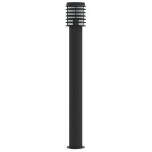 vidaXL Vonkaj&scaron;ia stojaca lampa čierna 110 cm nehrdzavej&uacute;ca oceľ