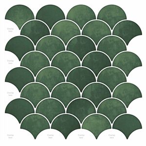 vidaXL Dlaždica v tvare rybacej &scaron;upiny 50 pcs Tmavozelen&aacute; 30 x 30 cm