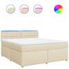 vidaXL Posteľn&yacute; r&aacute;m boxspring s matracom kr&eacute;mov&yacute; 180x200 cm l&aacute;tka