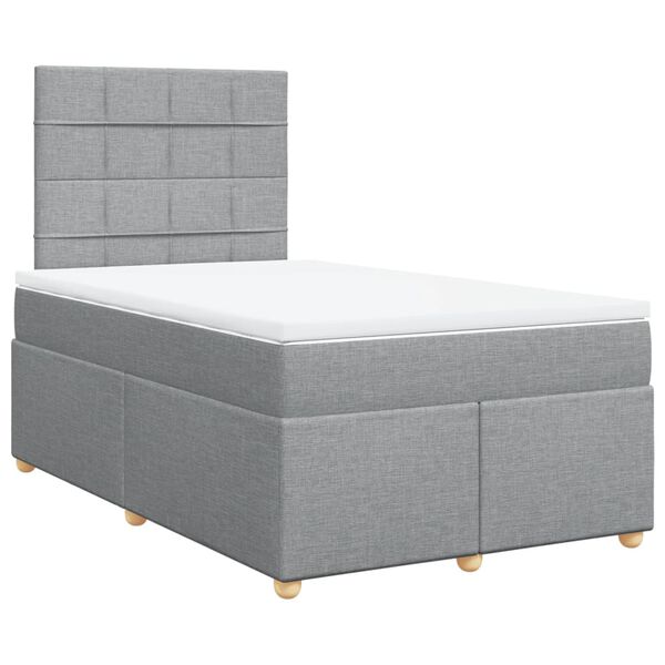 vidaXL Boxspring posteľ s matracom bledosiv&aacute; 120x190 cm l&aacute;tka