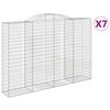 vidaXL Obl&uacute;kov&eacute; gabionov&eacute; ko&scaron;e 7ks 300x50x200/220cm pozinkovan&eacute; železo