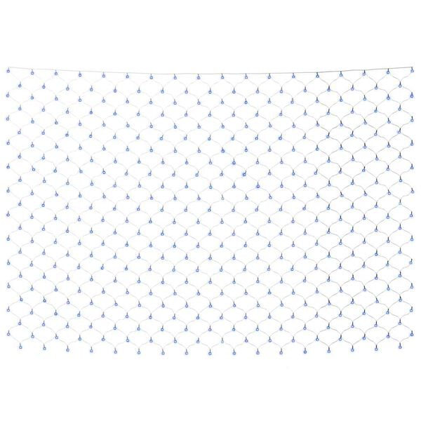 vidaXL Vianočná svetelná sieť modrá 3x3 m 306 LED interiér exteriér
