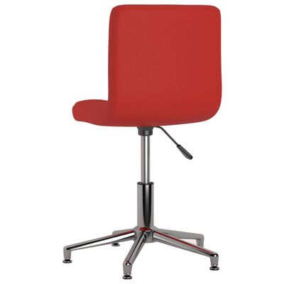 vidaXL Otočná kancelárska stolička vínovo-červená umelá koža