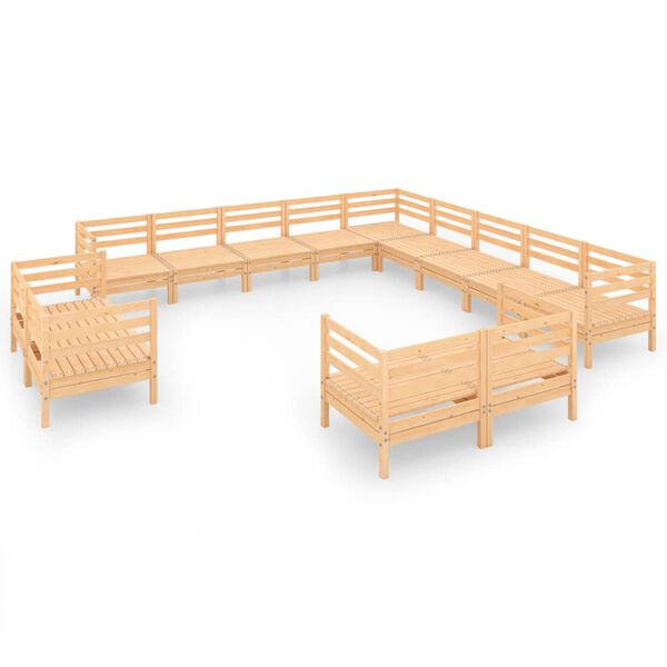 vidaXL 13-dielna z&aacute;hradn&aacute; sedacia s&uacute;prava, borovicov&yacute; mas&iacute;v