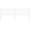 vidaXL Kovové čelo postele biele 200 cm
