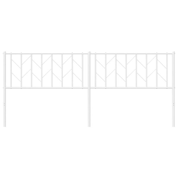 vidaXL Kovové čelo postele biele 200 cm
