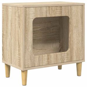 vidaXL Mačka Dom Sonoma 51 x 30 x 52 cm Kompozitn&eacute; drevo