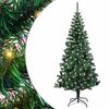 vidaXL Umel&yacute; predsvieten&yacute; vianočn&yacute; stromček Zelen&aacute; 120 cm PVC a kov