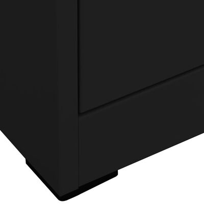 vidaXL Kartotéka čierna 90x46x134 cm oceľová