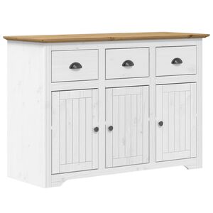 vidaXL Komoda BODO biela a hned&aacute; 115,5x44x80 cm borovicov&yacute; mas&iacute;v