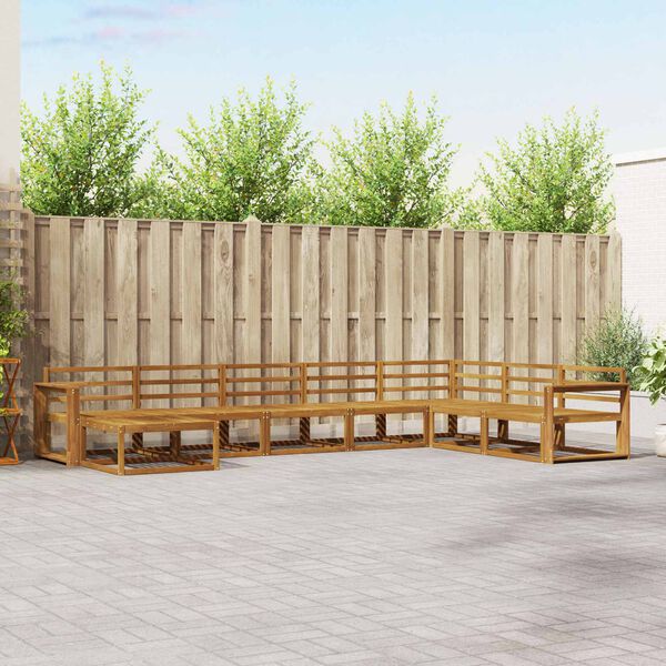 vidaXL Z&aacute;hradn&aacute; s&uacute;prava gaučov 8 pcs Pr&iacute;rodn&aacute; Pevn&eacute; ak&aacute;ciov&eacute; drevo