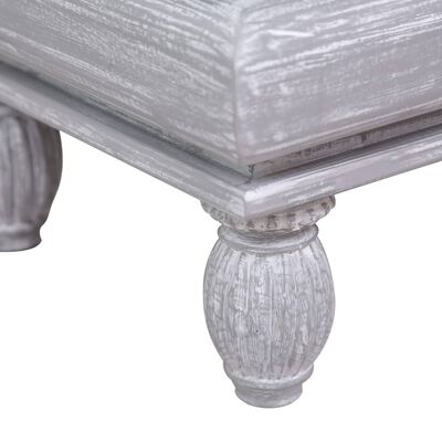 vidaXL Konferenčný stolík sivý 90x50x40 cm mahagónový masív