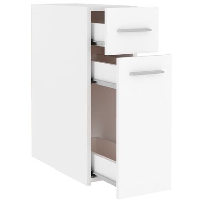 vidaXL Úložná skrinka, biela 20x45,5x60 cm, kompoztiné drevo