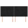 vidaXL Čelo postele so z&aacute;hybmi čierne 163x16x118/128 cm zamat