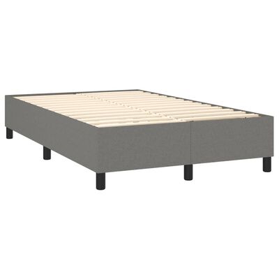 vidaXL Boxspring posteľ s matracom tmavosivý 120x200 cm látka