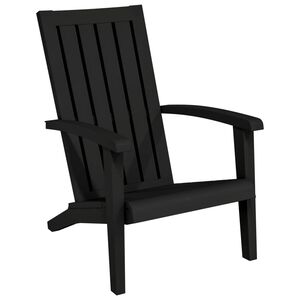 vidaXL Z&aacute;hradn&aacute; stolička Adirondack čierna polyratan