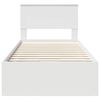 vidaXL R&aacute;m postele so z&aacute;suvkou Biela 90 x 200 cm Inžinierske drevo