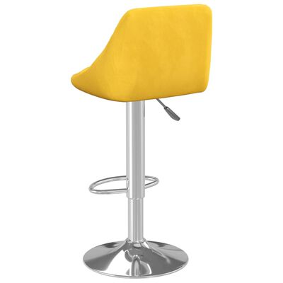 vidaXL Barové stoličky 2 ks horčicovo-žlté zamatové