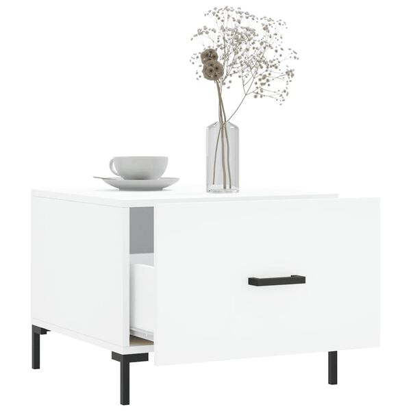 vidaXL Konferenčné stolíky 2 ks biele 50x50x40 cm kompozitné drevo