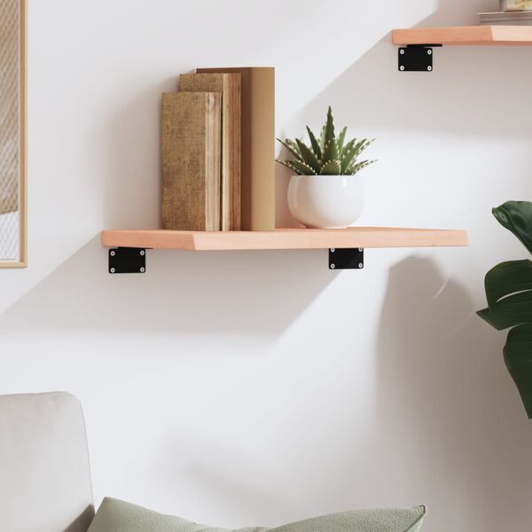 vidaXL Nástenná polica 40x20x2 cm neošetrený dubový masív